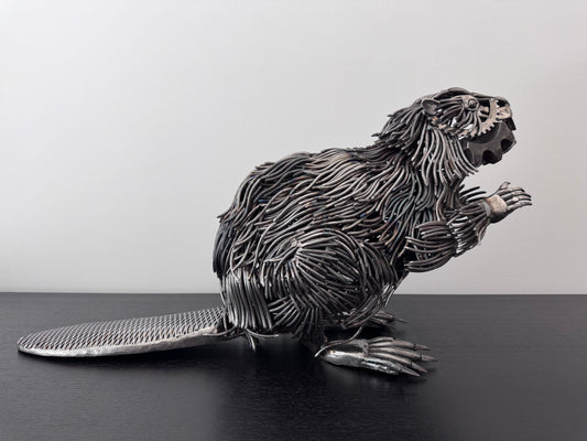 Beaver Metal Sculpture