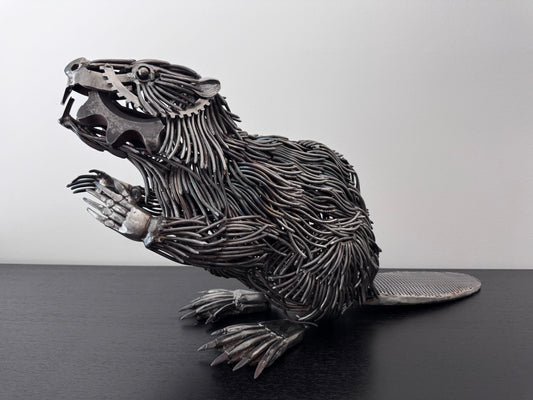Beaver Metal Sculpture