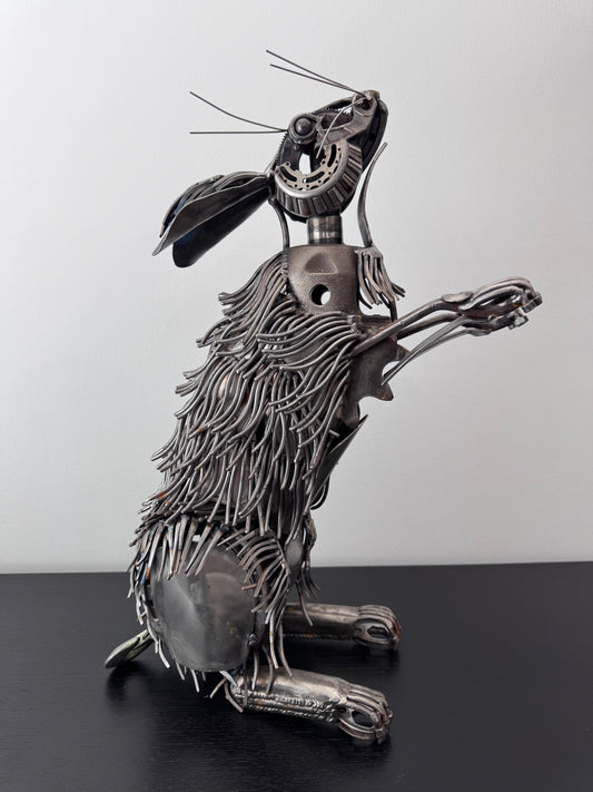 Arctict Hare Metal Sculpture